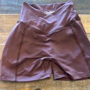 Bombshell Sportswear Brown Bike Shorts with Stretchy Fabric